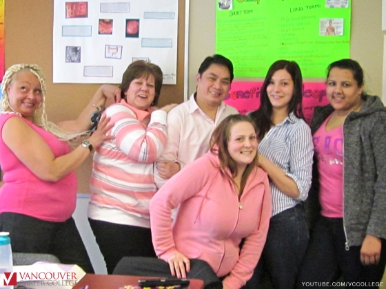 Pink Shirt Day at the Vancouver Career College Abbotsford Campus